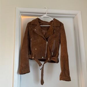 Blank NYC Tan Suede Leather Jacket